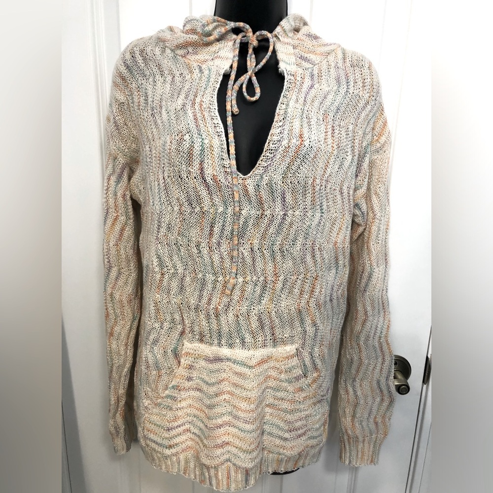 Mia &Tess multicolored hooded lightweight sweater. Size XL. NWT